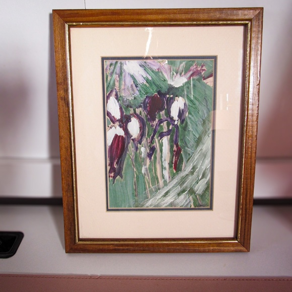 Vintage Impressionist Style Painting- Lundahl Artist Signed-Wood Frame-12x9.75" - Picture 3 of 5